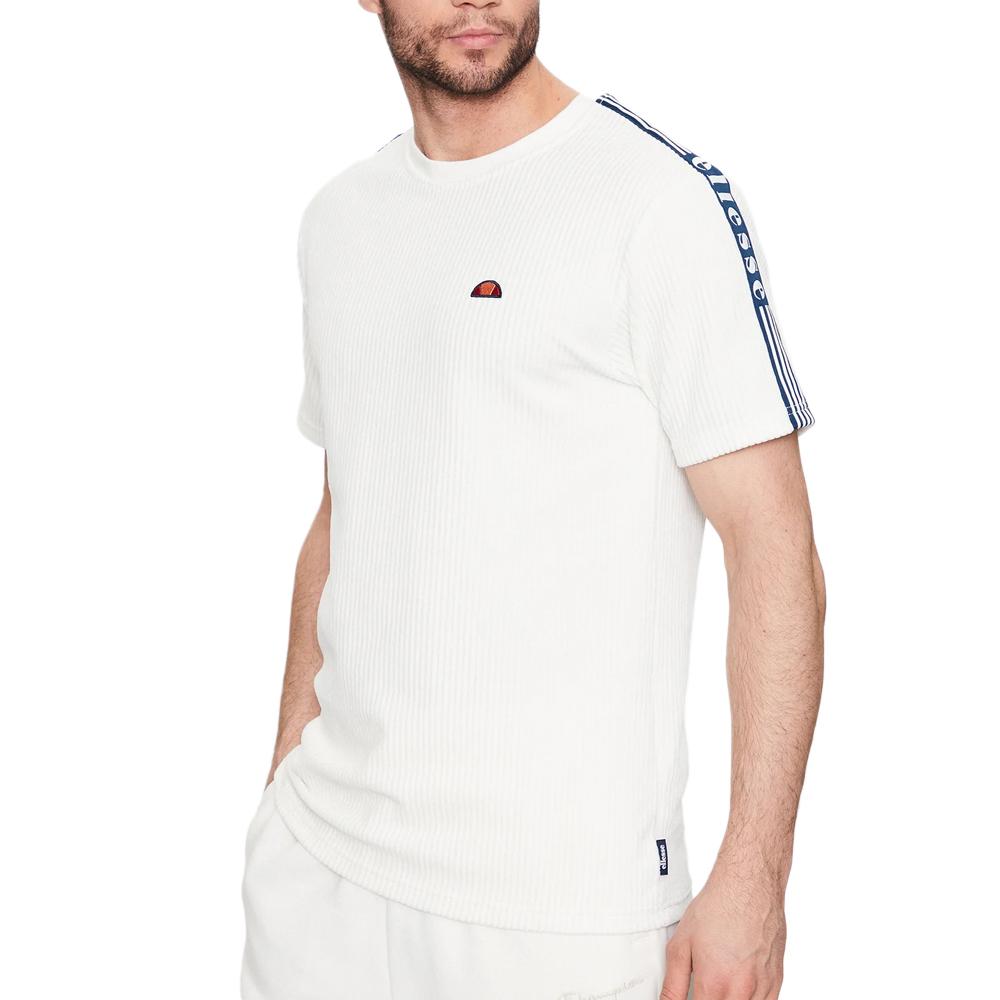 T-shirt en Velours Côtelé Blanc Homme Ellesse Madori pas cher