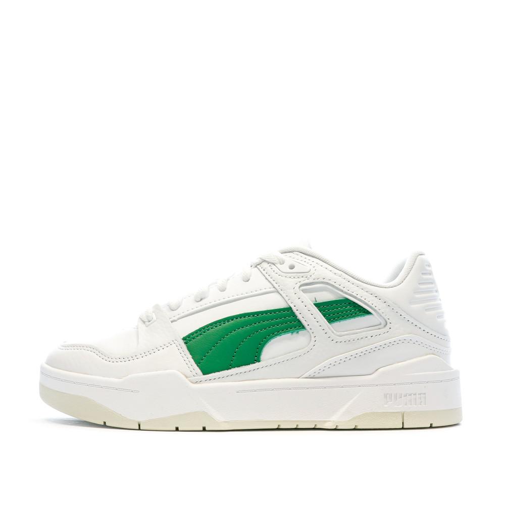 Baskets Blanche Verte Homme Puma Slip stream