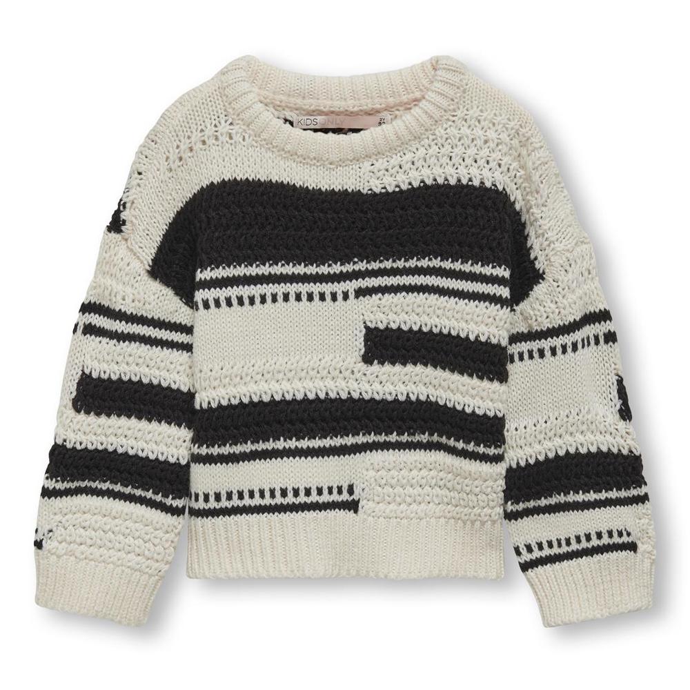 Pull Noir/Blanc Fille Kids ONLY Gsutha pas cher