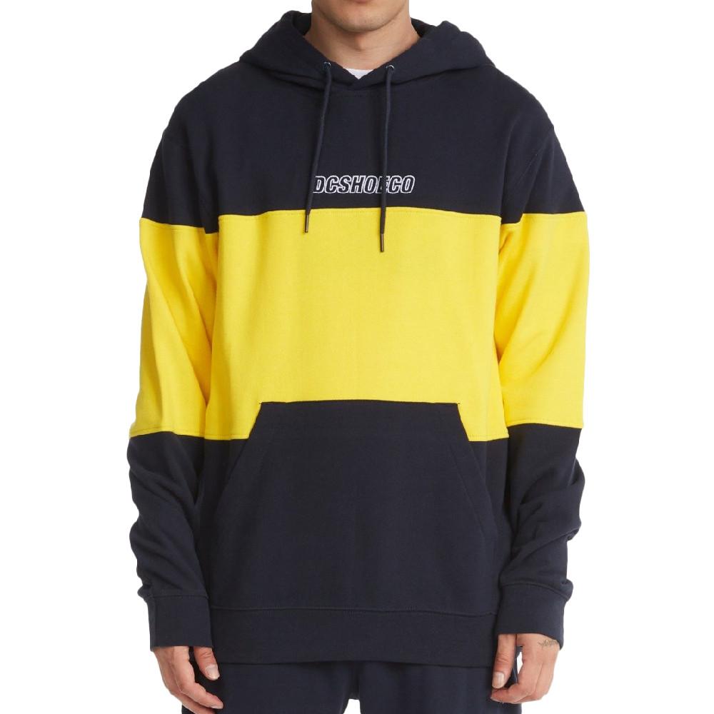 Sweat à capuche Marine/Jaune Homme DC Shoes Adyf pas cher