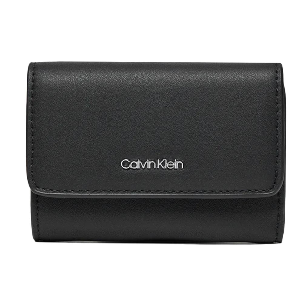 Portefeuille Noir Calvin Klein Jeans Trifold pas cher