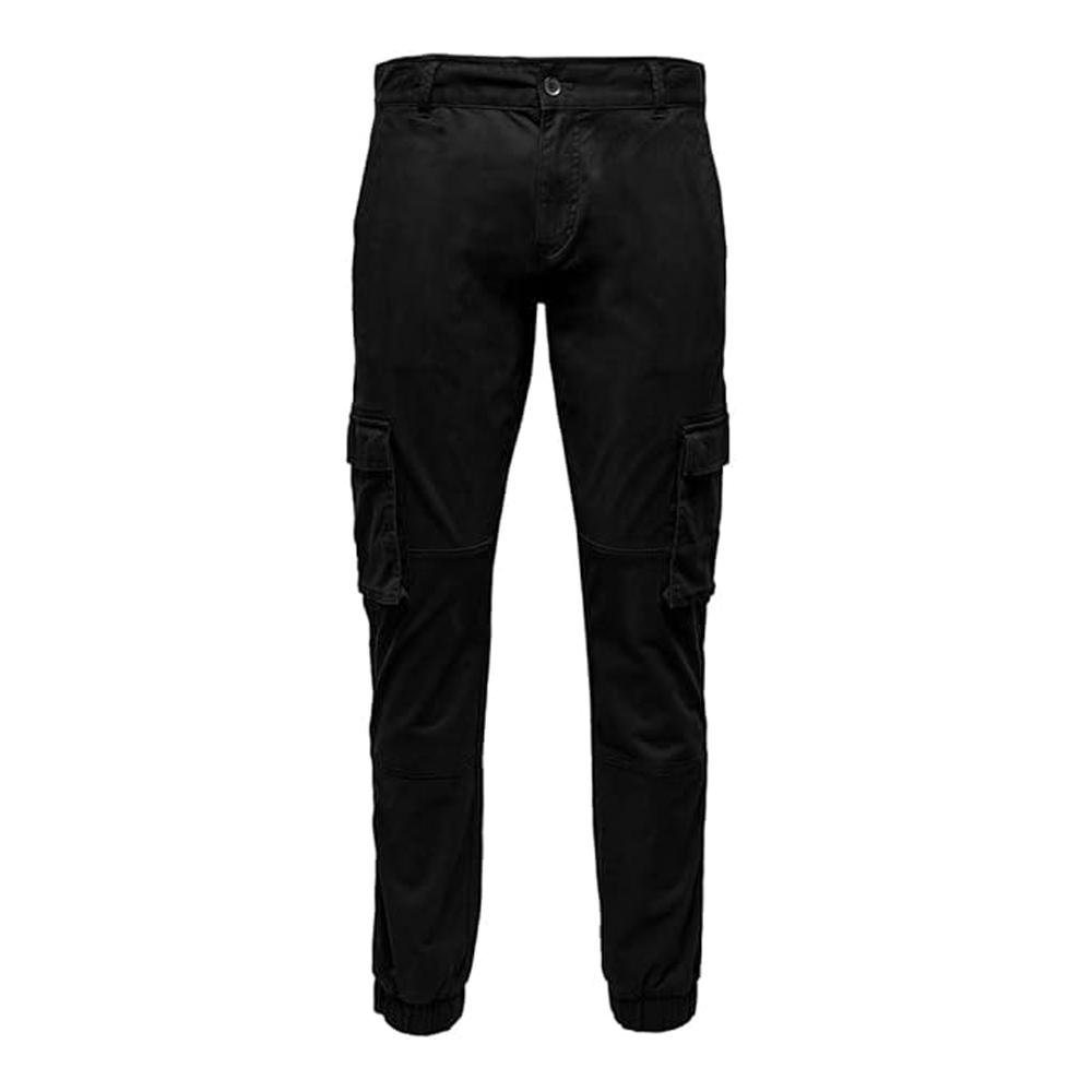 Pantalon Cargo Noir Homme Only & Sons Cam Stage pas cher