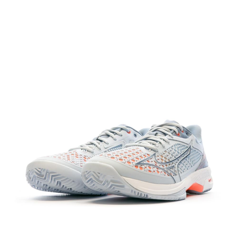 Chaussures de tennis Grise Femme Mizuno Wave Exceed vue 6