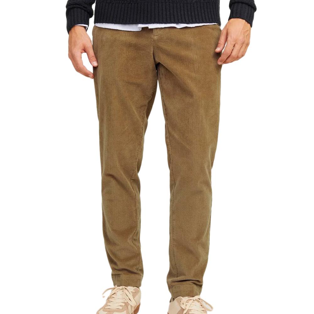 Pantalon Velours côtelé Marron Homme Jack & Jones Cordory Chino pas cher