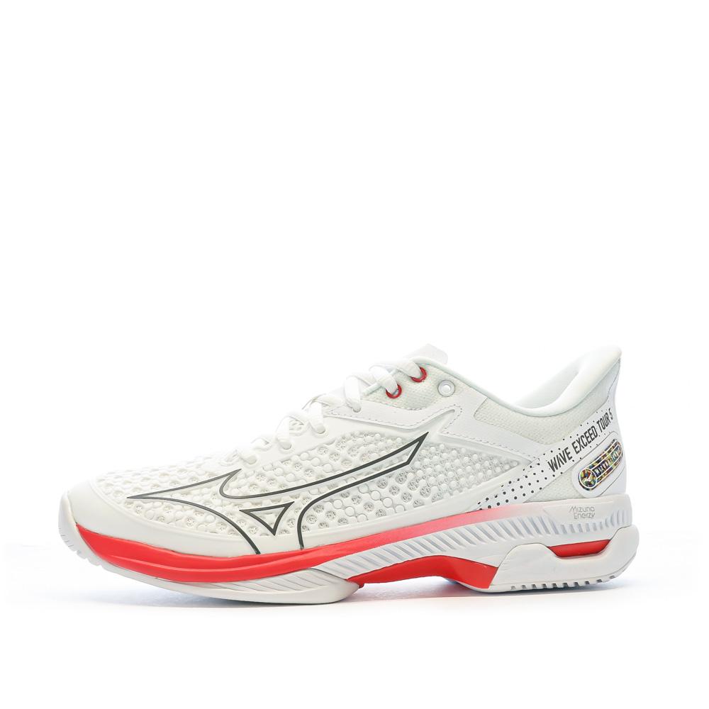 Chaussures de Tennis Blanches Femme Mizuno Wave Exceed Tour pas cher