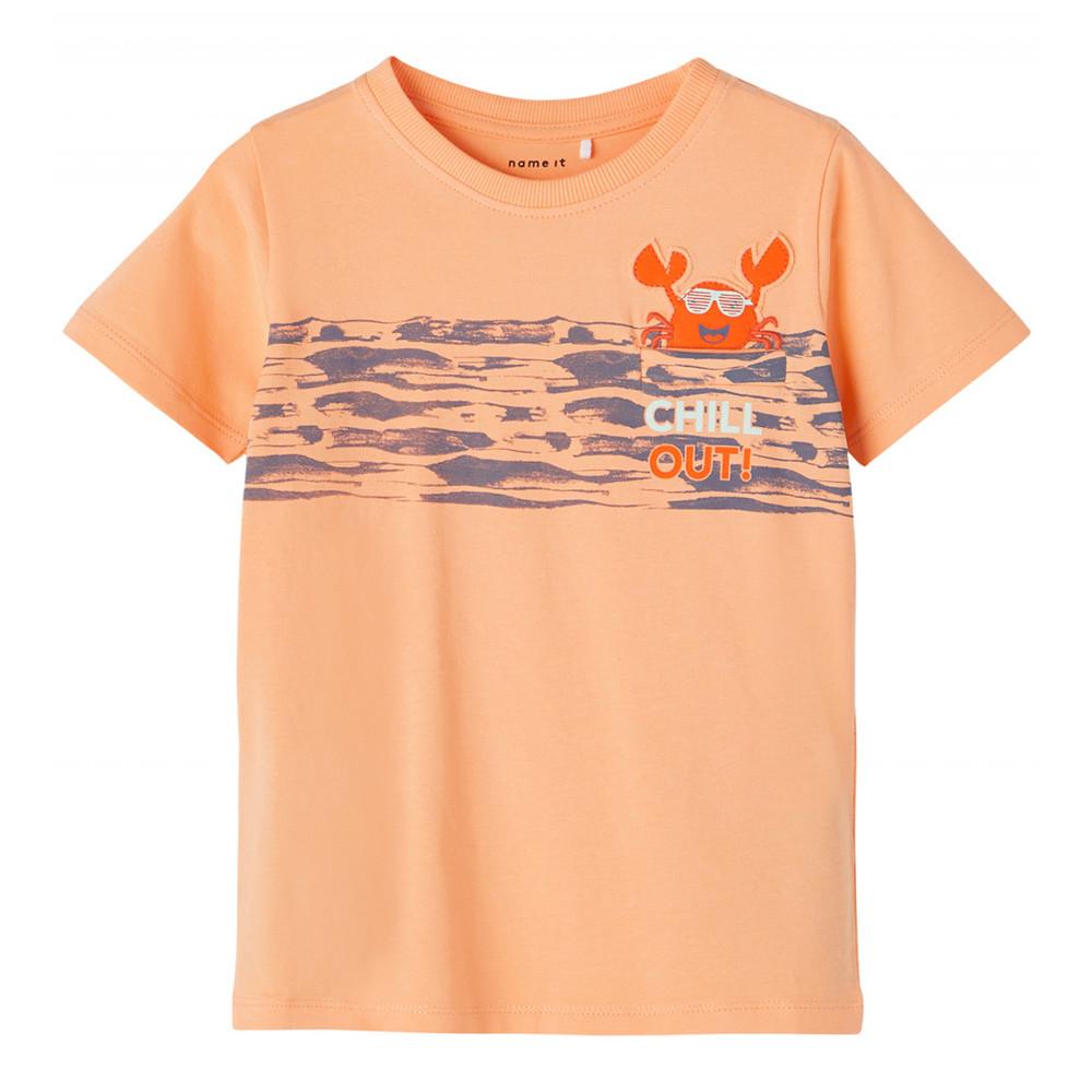 T-shirt Orange Garçon Name itJaman pas cher