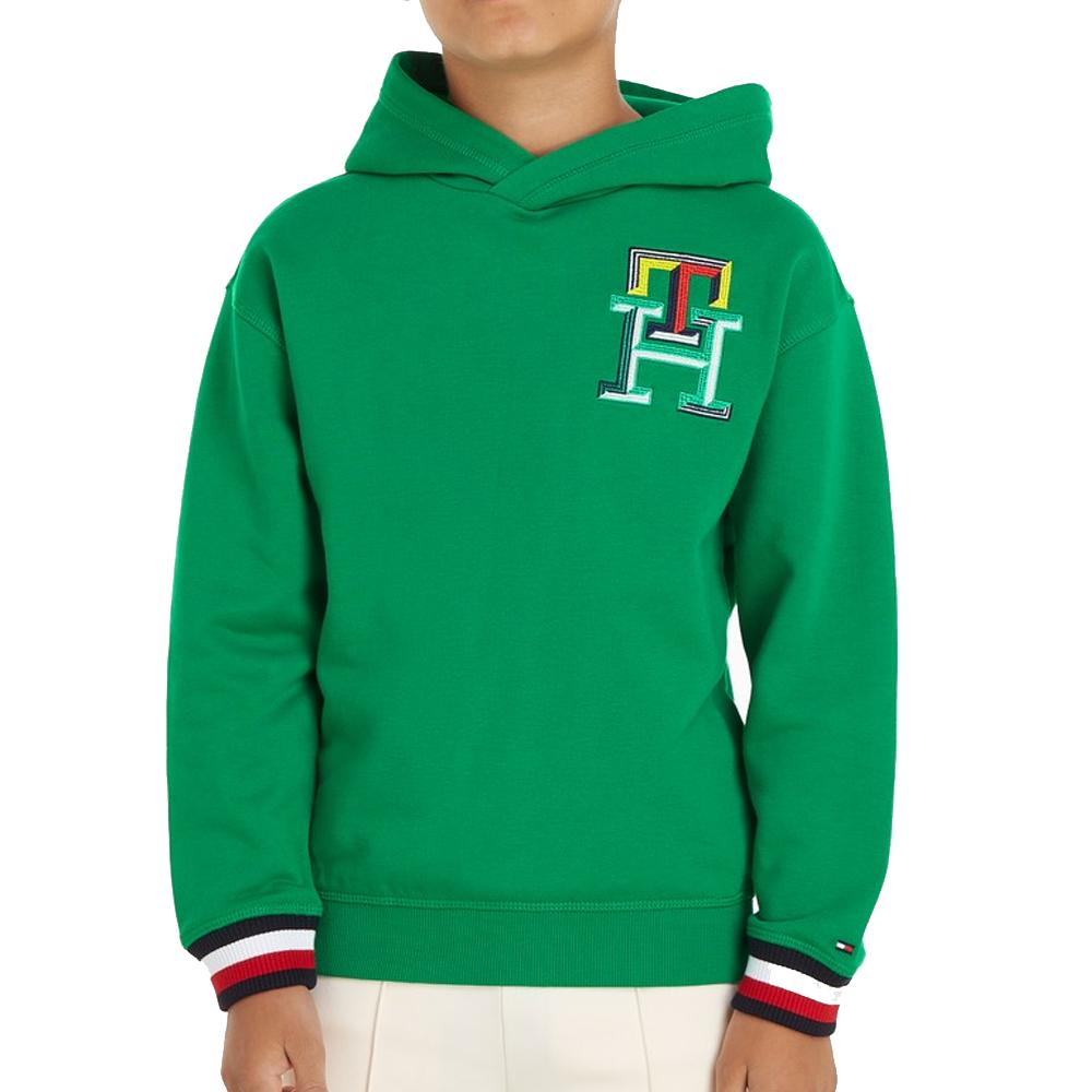 Sweat Vert Garçon Tommy Hilfiger Monogram pas cher