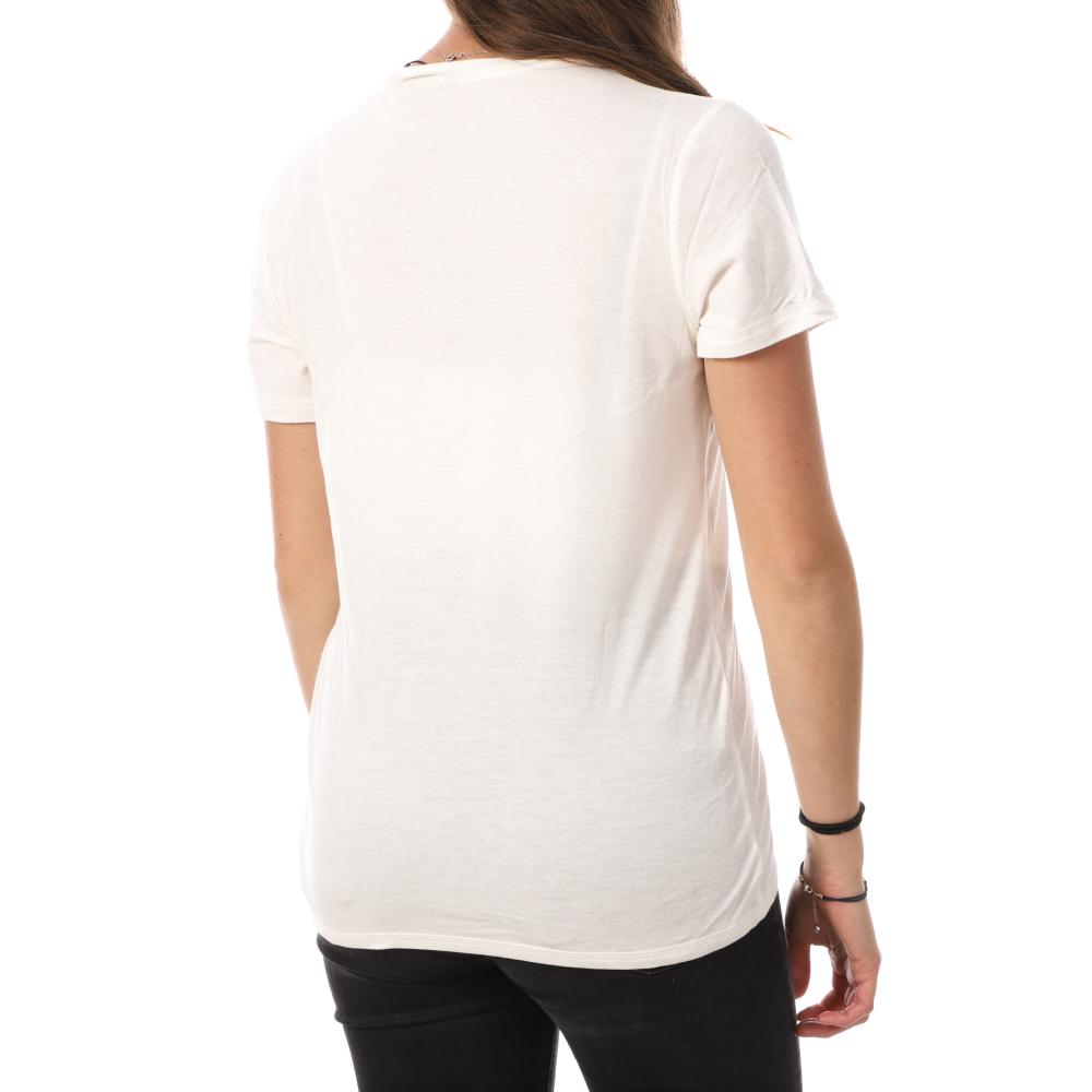 T-Shirt Blanc Femme JDY Suma Wool vue 2