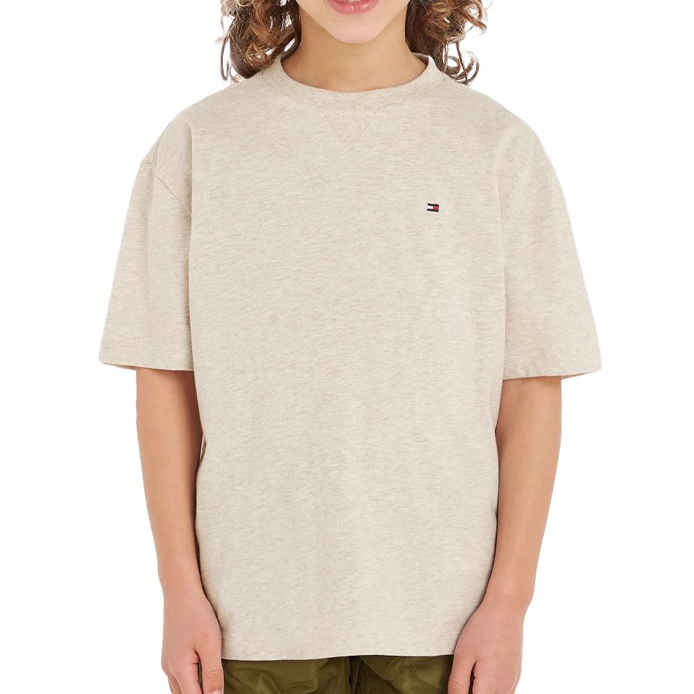 T-shirt Beige Garçon Tommy Hilfiger Essential pas cher