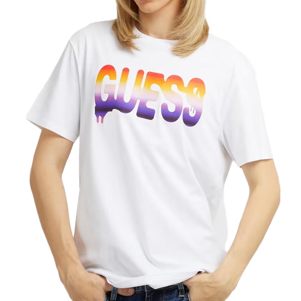 T-shirt Blanc Femme Guess Ombre pas cher