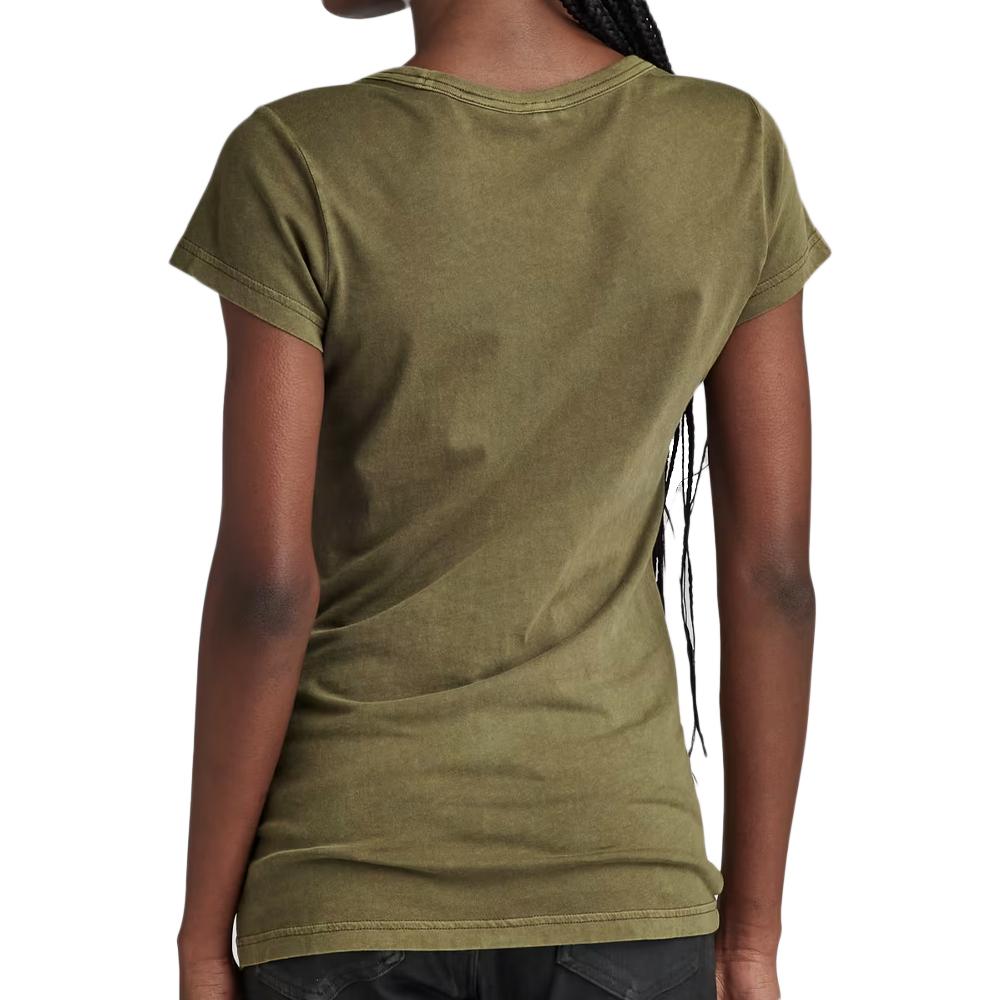 T-shirt Kaki Femme G-Star Raw Eyben D21314 vue 2