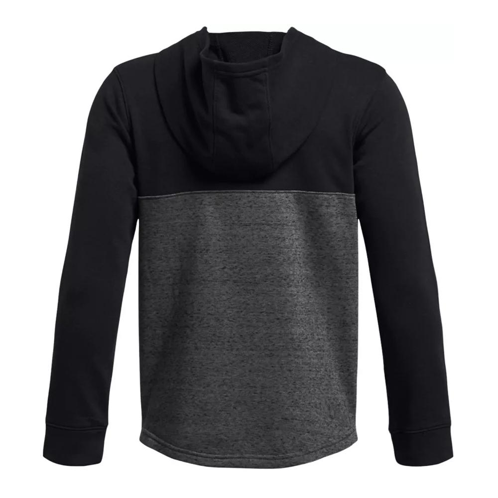 Sweat Noir/Gris Garçon Under Armour Rival Terry vue 2