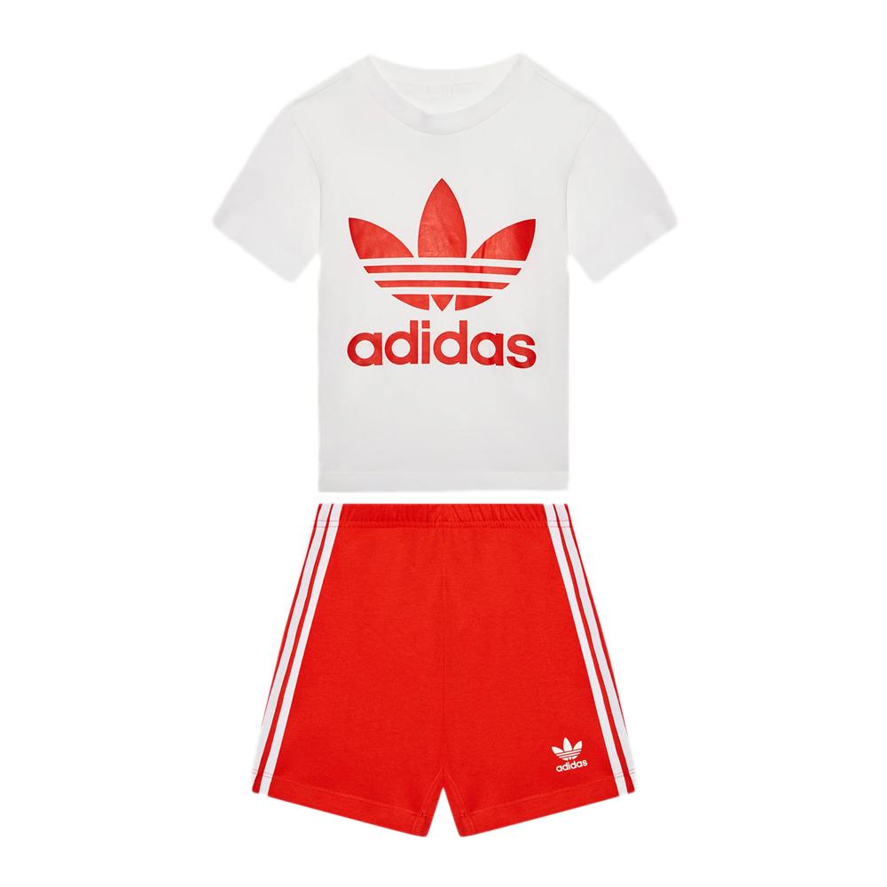 Ensemble Blanc/Rouge Garçon Adidas 4659 pas cher