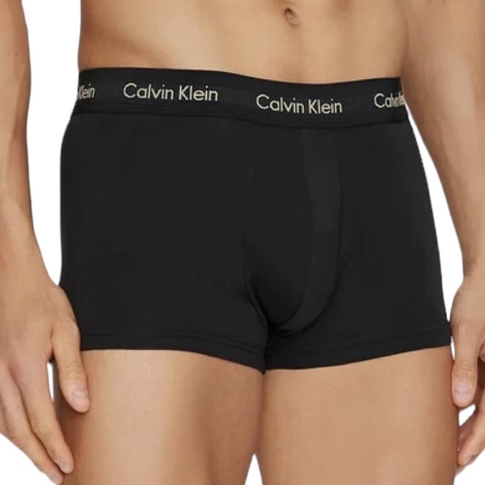 X3 Boxers Noir/Blanc Homme Calvin Klein Jeans Low Rise Trunk 3 vue 2