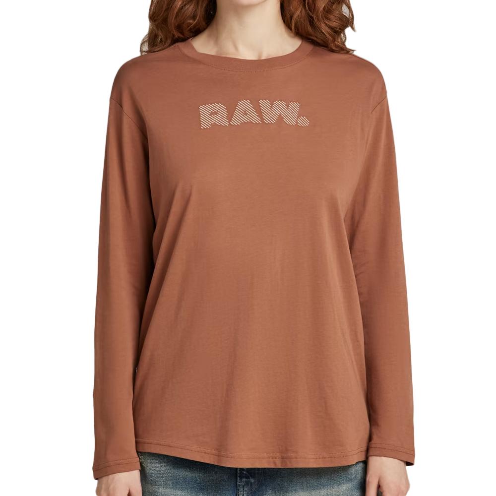 T-shirt Marron Femme Lash G-Star Raw D22036 pas cher