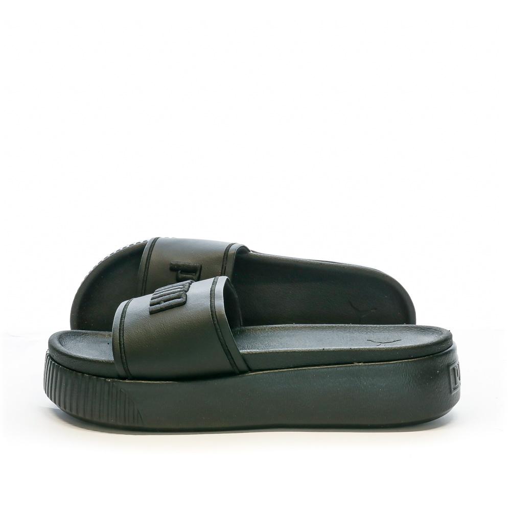 Claquettes Noires Femme Puma Platform Slide pas cher