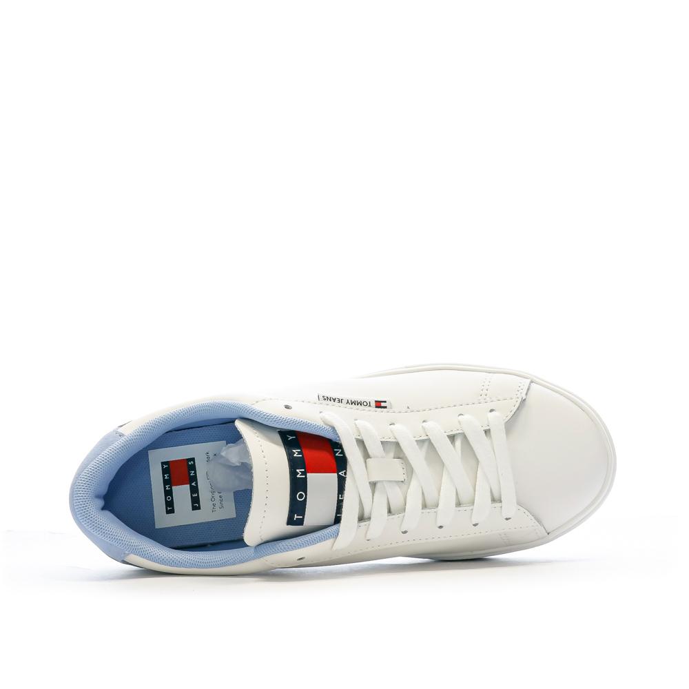 Baskets Blanches/Bleu Femme Tommy Hilfiger Cupsole Sneaker vue 4