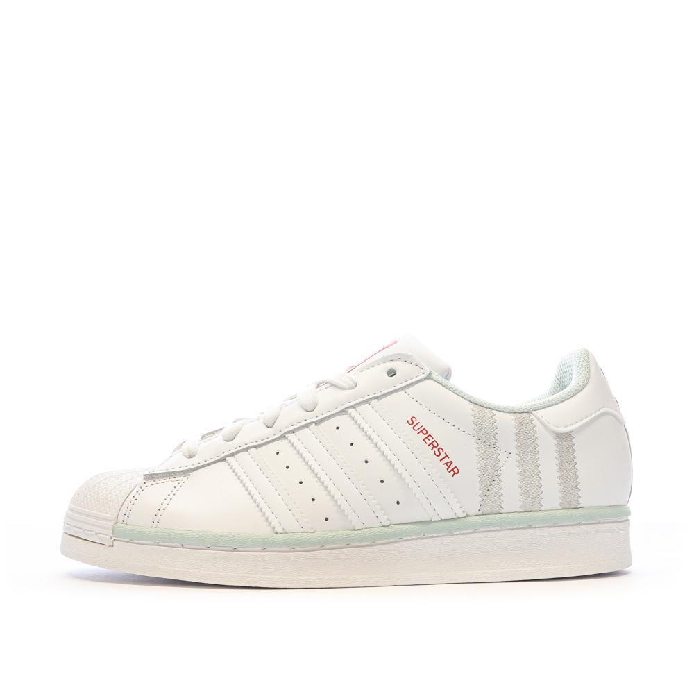 Baskets Blanches Gris Femme Adidas Superstar J Espace des marques