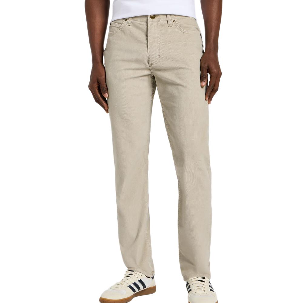 Pantalon Velours Beige Slim Homme Lee Salina Stone pas cher