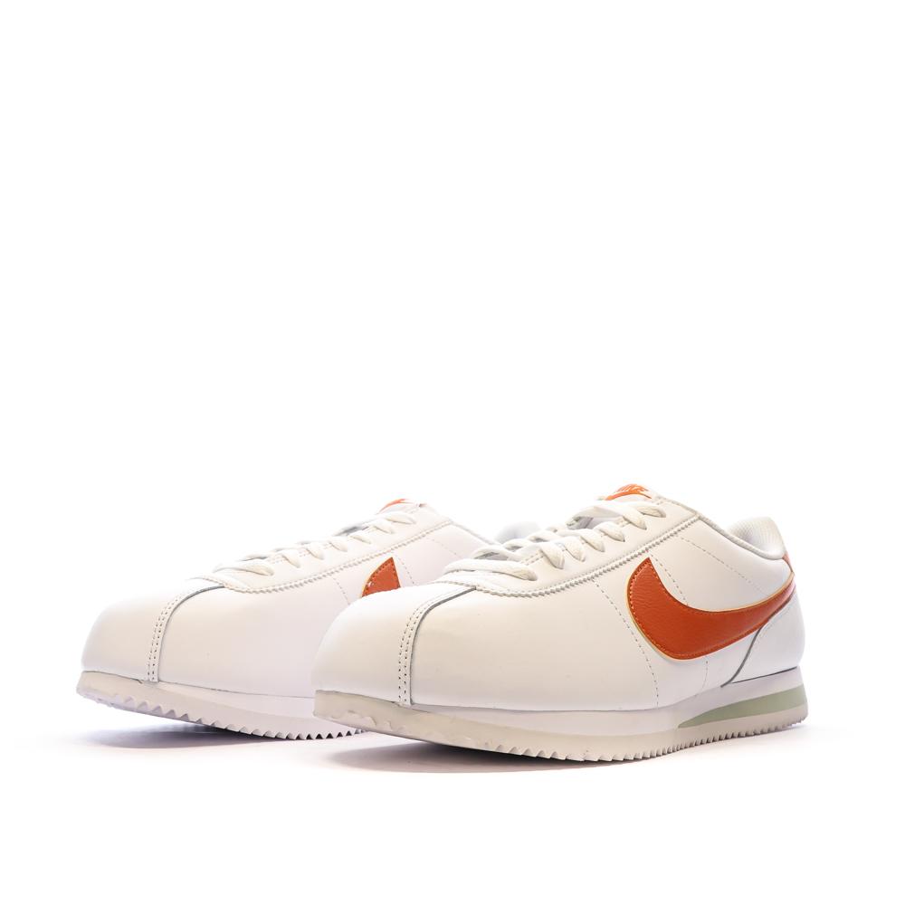 Baskets Blanc/Orange Homme Nike Cortez vue 6