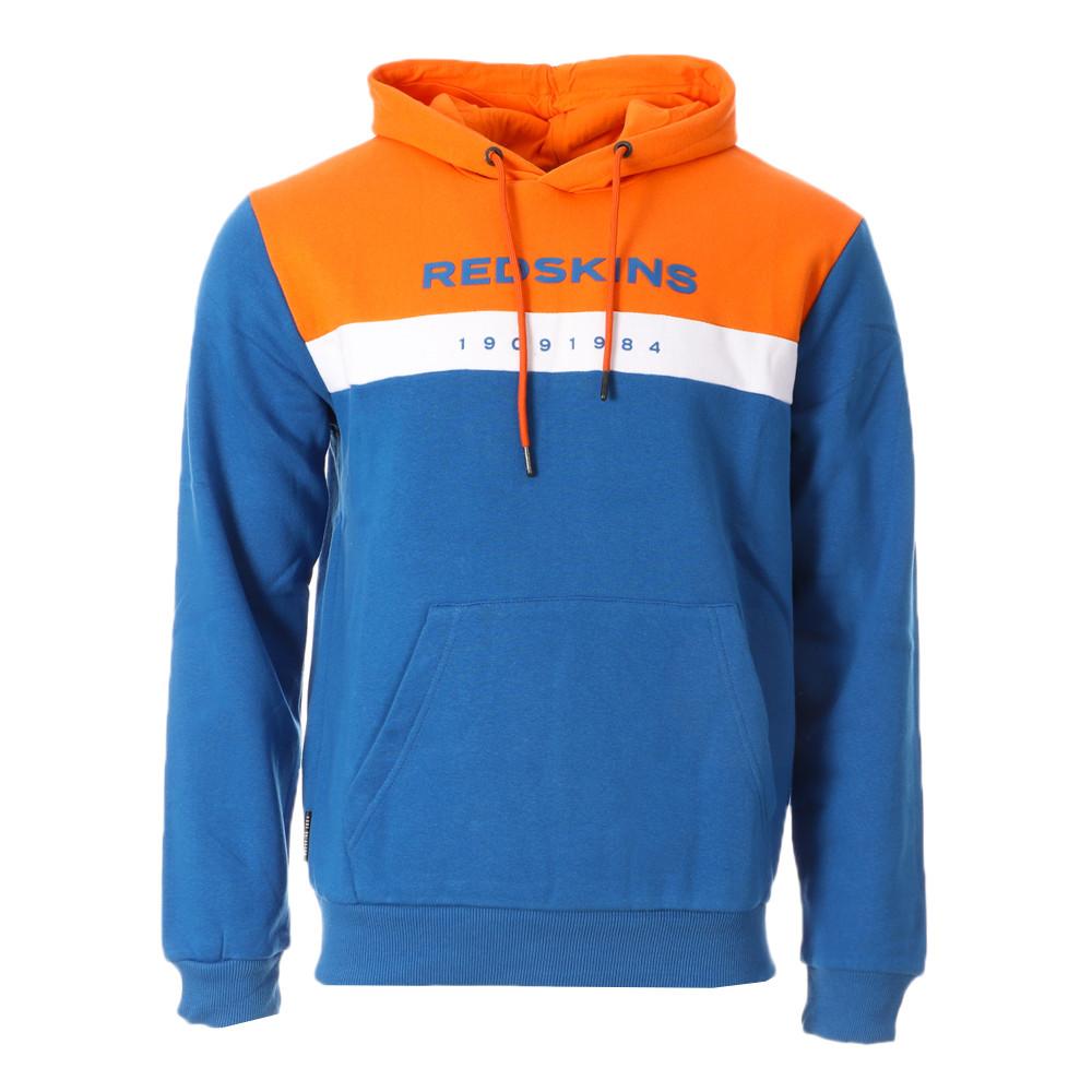 Sweat à Capuche Bleu/Orange Homme Redskins Berguson pas cher