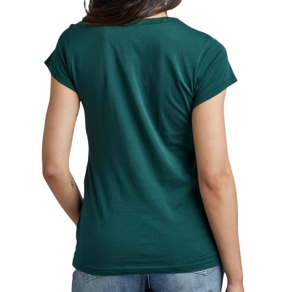 T-shirt Vert Femme G-Star Raw Eyben vue 2