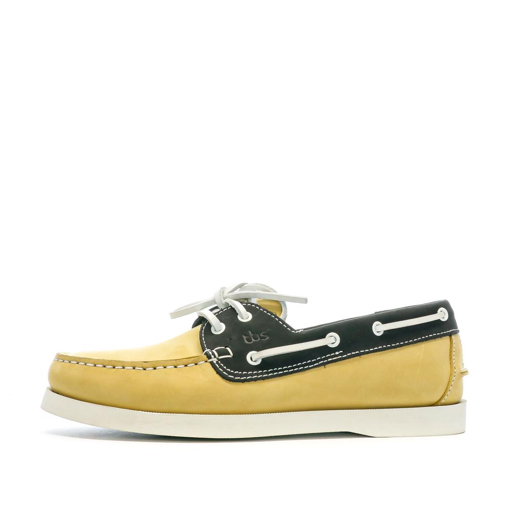 Chaussures bateaux Marine/Jaune Femme TBS PHENIS pas cher