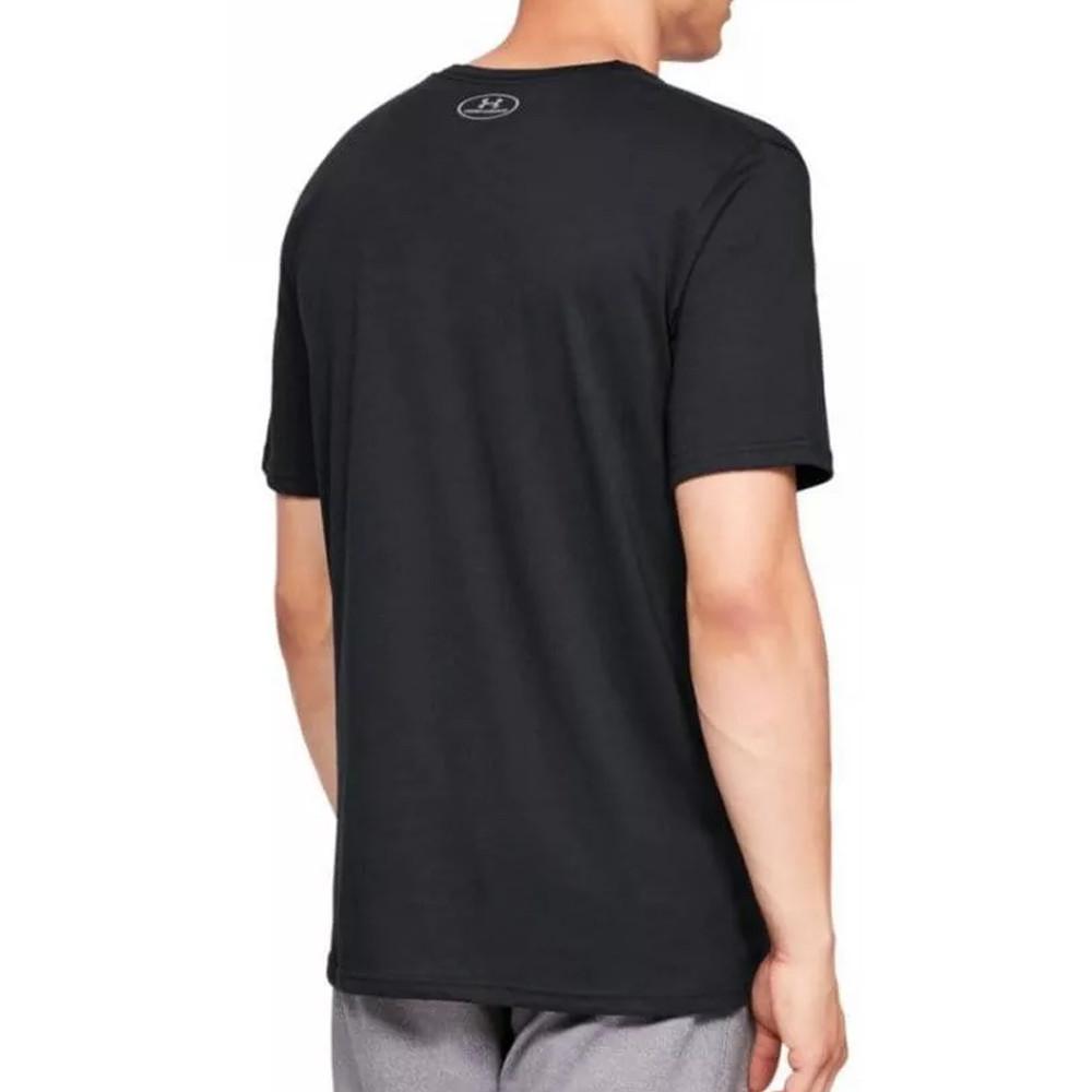 T-shirt Noir Homme Under Armour Left Chest vue 2