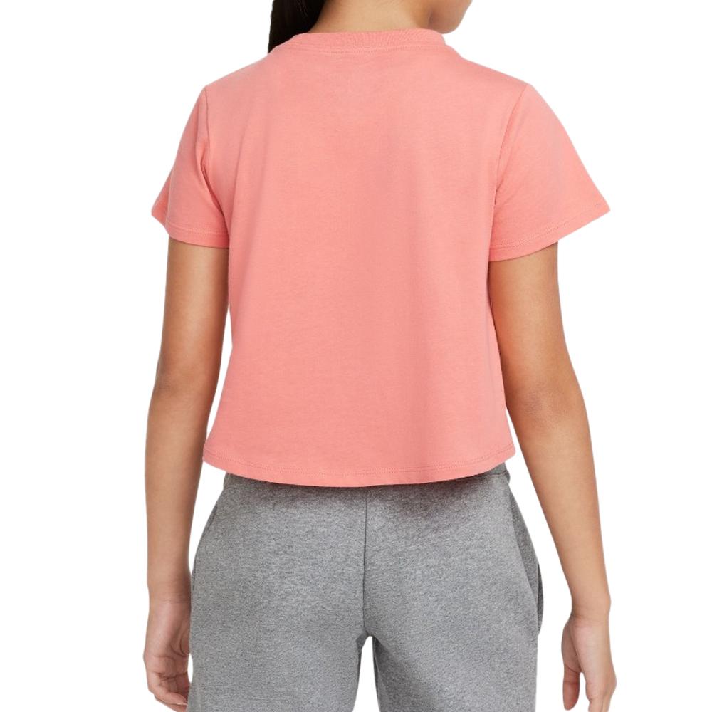 T-shirt Rose Fille Nike Crop Futura vue 2