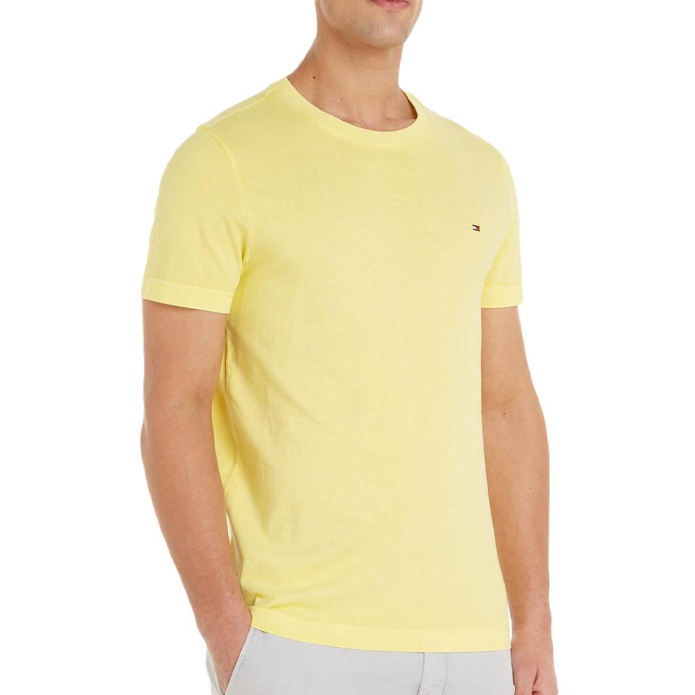 T-shirt Jaune Homme Tommy Hilfiger Garment Dye Chest pas cher