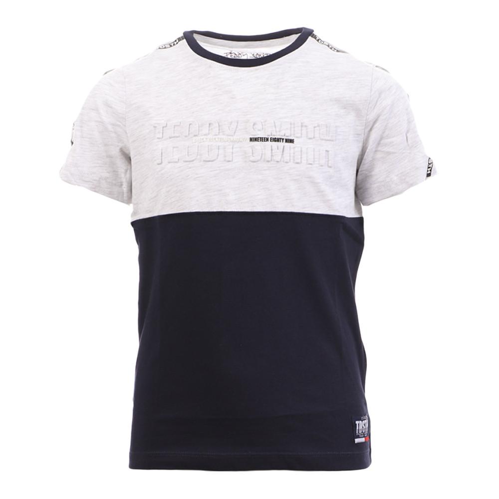 T-shirt Marine/Gris Garçon Teddy Smith Gordon pas cher