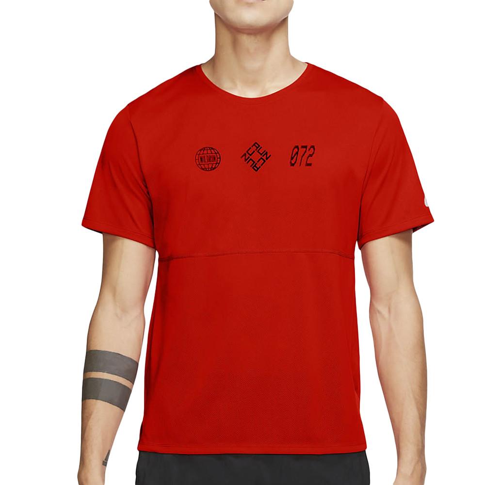 Maillot de sport Rouge Homme Nike Run Top pas cher