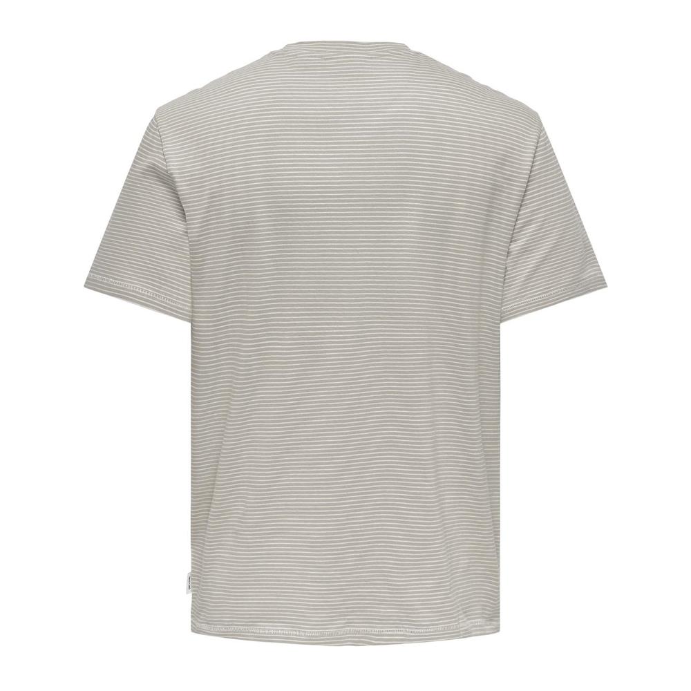 T-shirt Beige Homme Only & Sons Onsbale vue 2