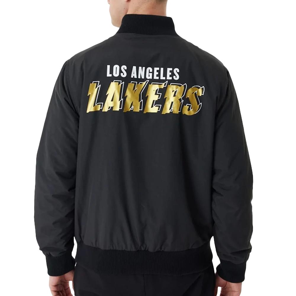 Veste Bomber Noir Homme New Era Nba Lakers vue 2