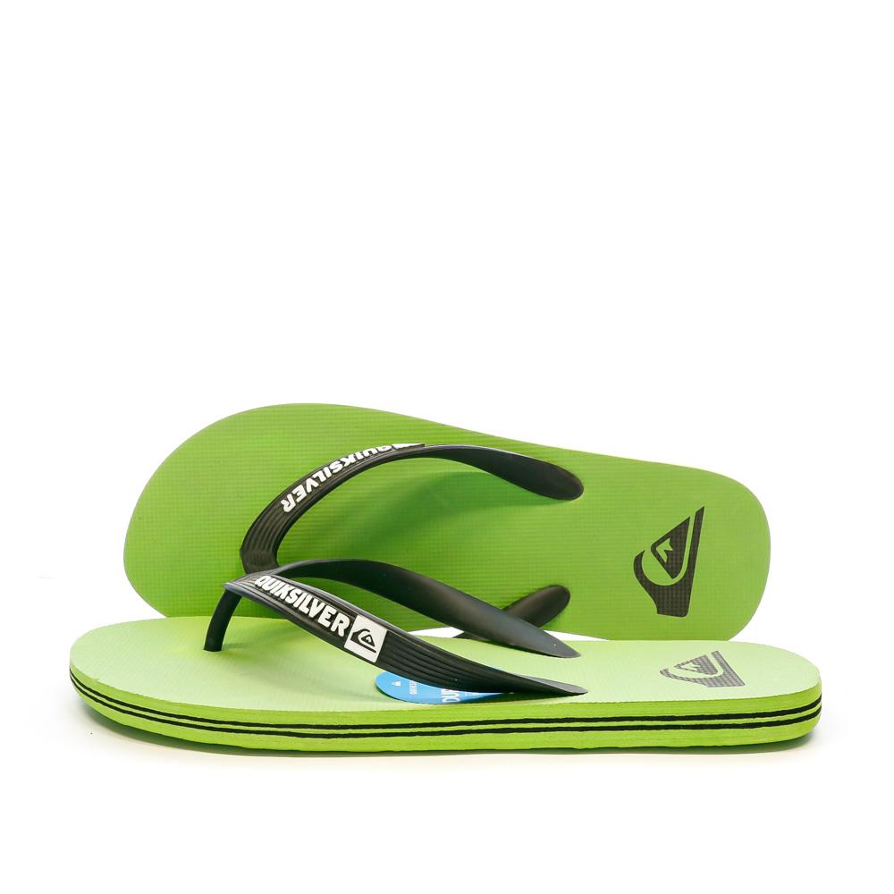 Tongs Verte/Noir Homme Quiksilver Molokai pas cher