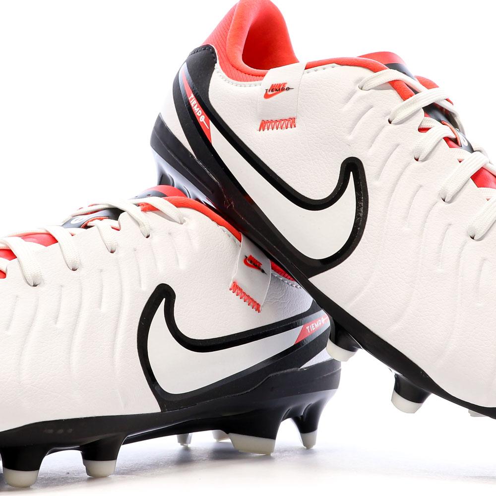 Chaussures de Foot Blanc/Rouge Homme Nike Legend 10 Academy FG/MG vue 7