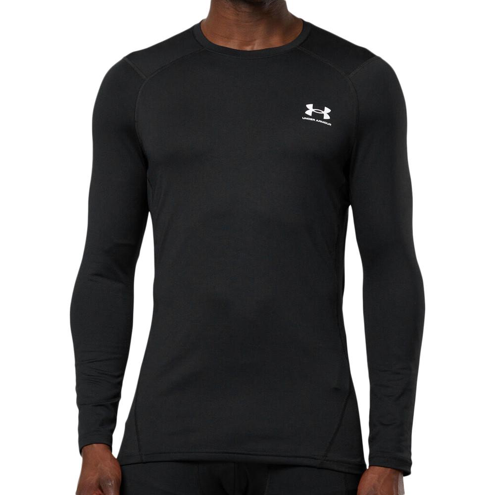 T-shirt Manches Longues Noir Homme Under Armour Fitted pas cher