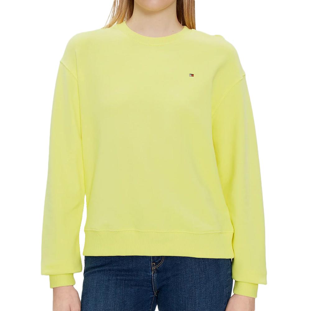 Pull fashion tommy hilfiger jaune femme