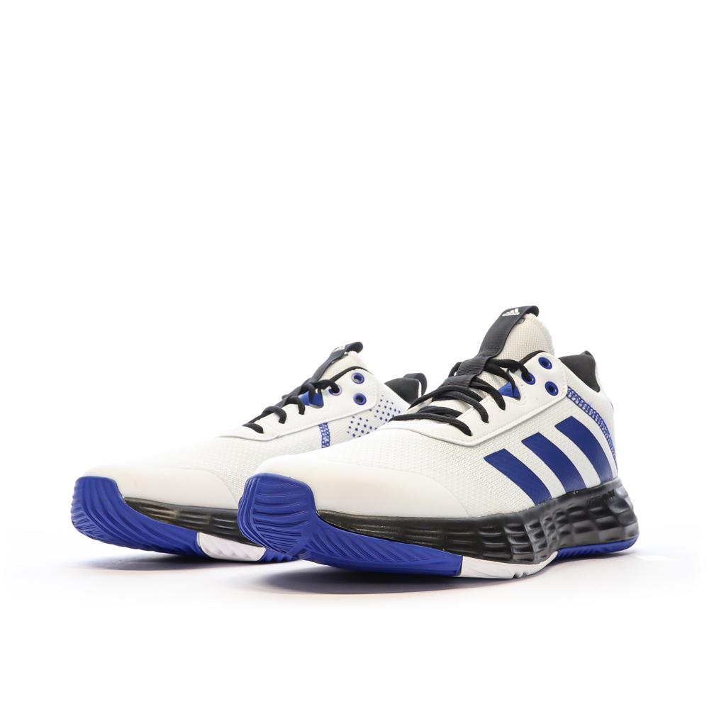 Baskets Blanches/Bleu Homme Adidas Ownthegame 2.0 vue 6