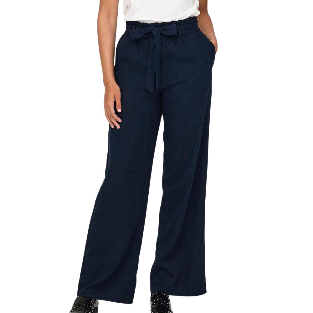 Pantalon Marine Femme JDY Linen pas cher