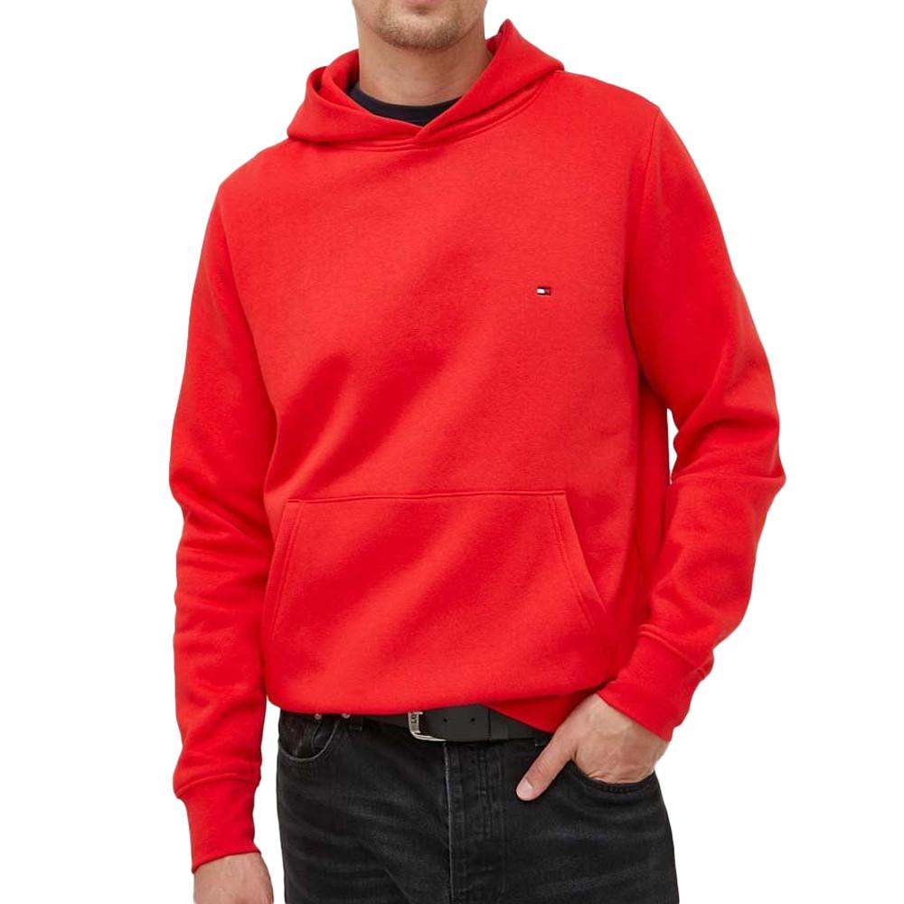 Sweat à Capuche Rouge Homme Tommy Hilfiger Logo Hoody pas cher