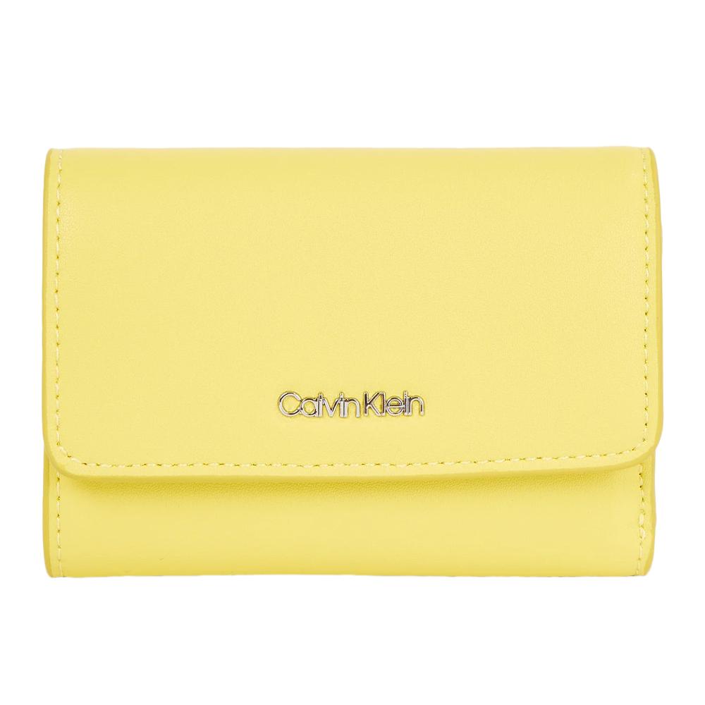 Portefeuille Jaune Calvin Klein Jeans Trifold pas cher