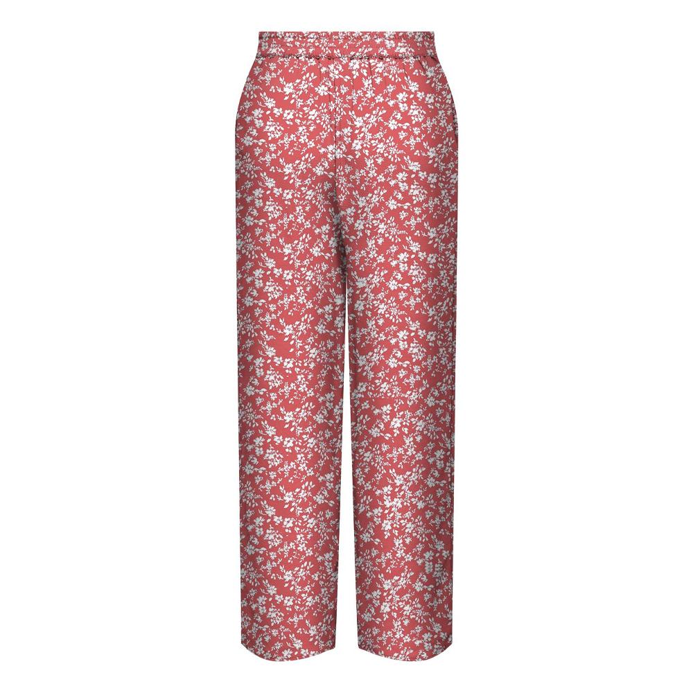 Pantalon Rose/Blanc Femme Only Nova Life Palazzo vue 2