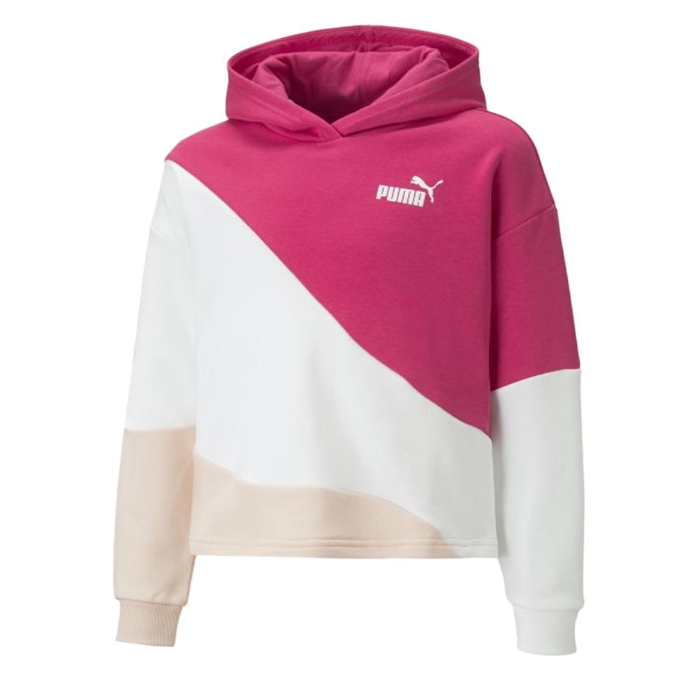 Sweat à Capuche Rose/Blanc Fille Puma Power Orchid pas cher