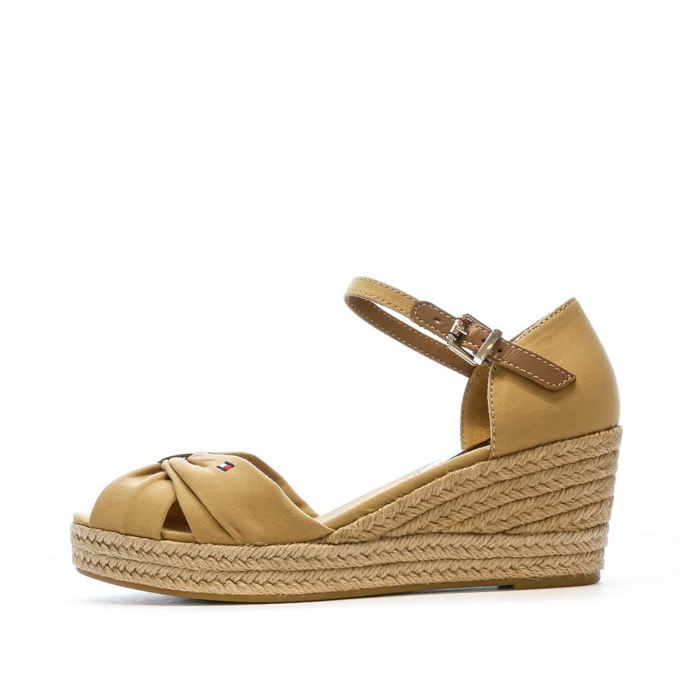 Sandale Marron Femme Tommy Hilfiger Wedge pas cher