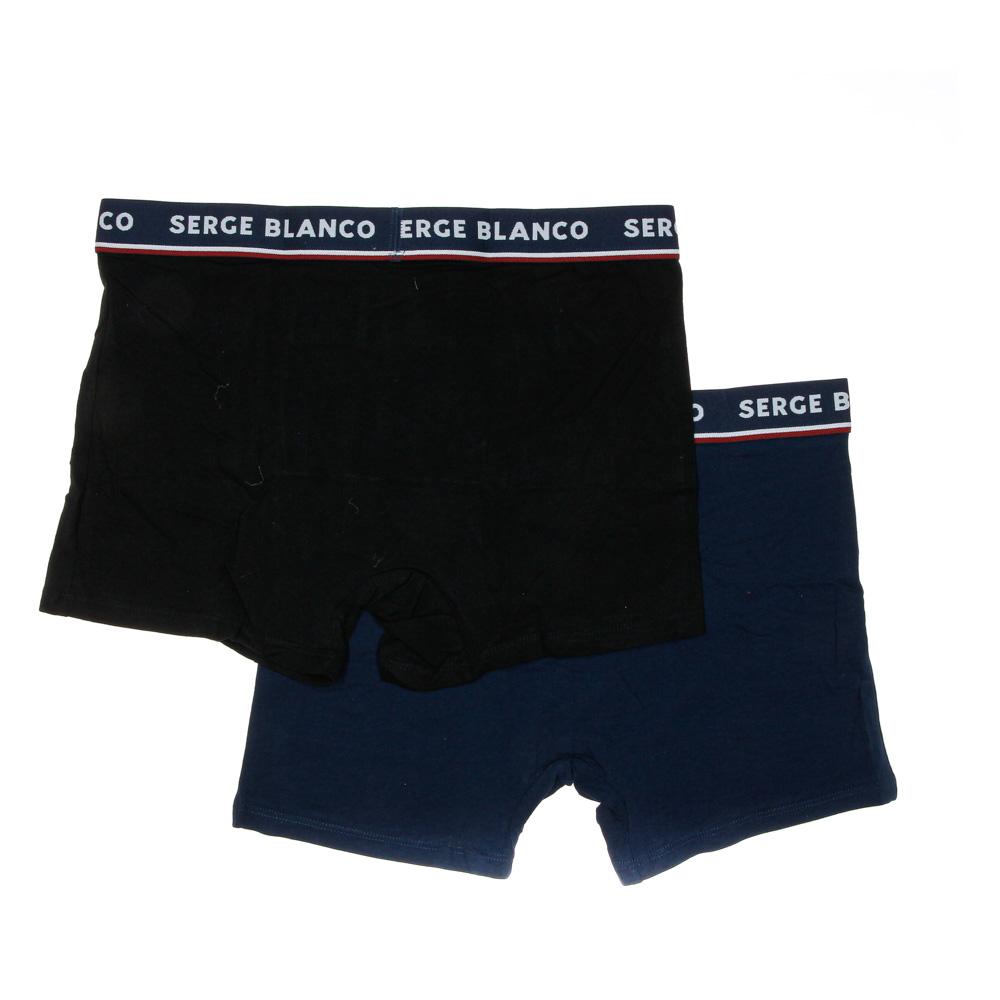 x2 Boxers Noir/Marine Serge Homme Blanco BCX2 vue 2