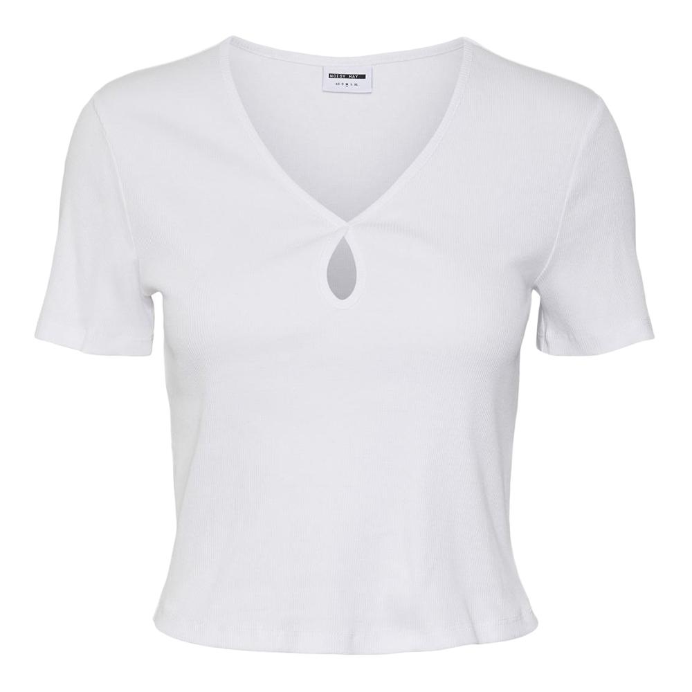 T-shirt Blanc Femme Noisy May Maya pas cher