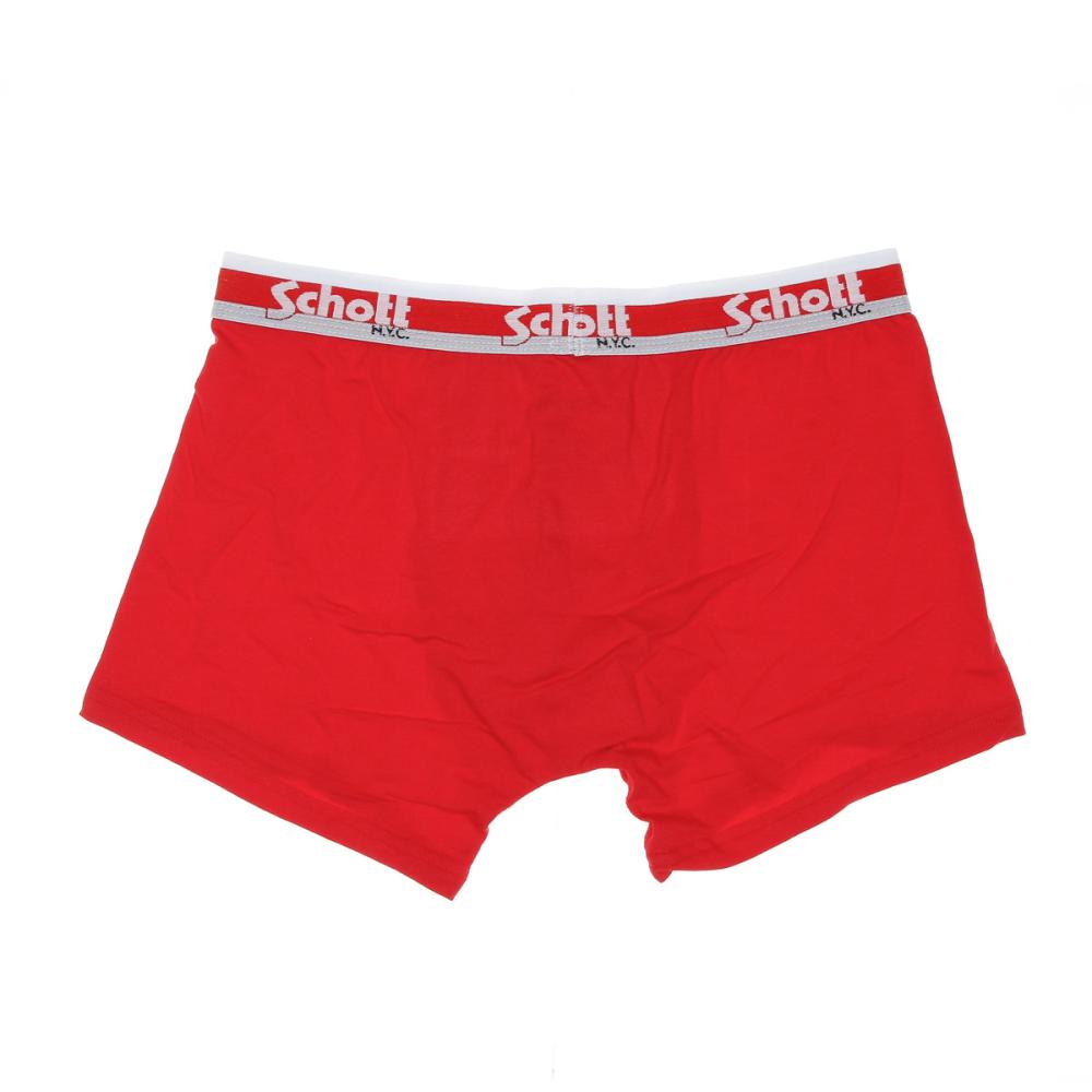 Boxer Rouge Homme Schott Brooklyn vue 2