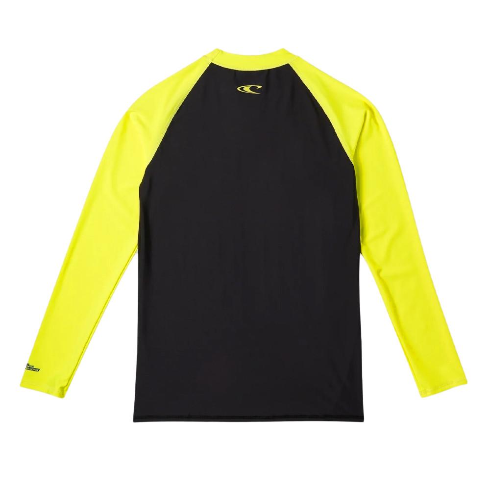 Lycra Manches Longues Noir/Jaune fluo Garçon O'Neill Cali vue 2