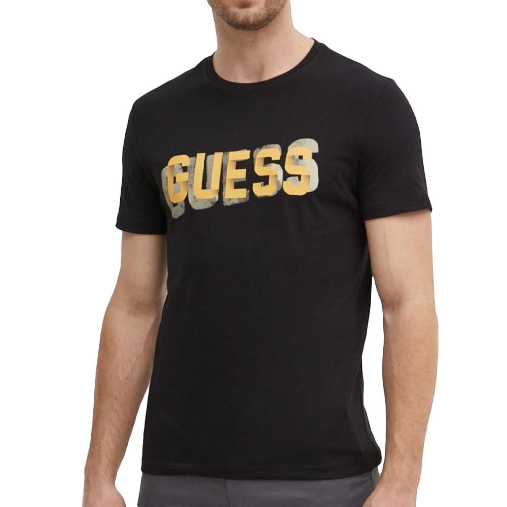 T-shirt Noir Homme Guess M4YI15I3Z14 pas cher